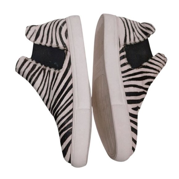 Coconuts Matisse Women's Harlan Zebra Slip-On Sneakers Size 10 Leather Calf Hair - Picture 6 of 9